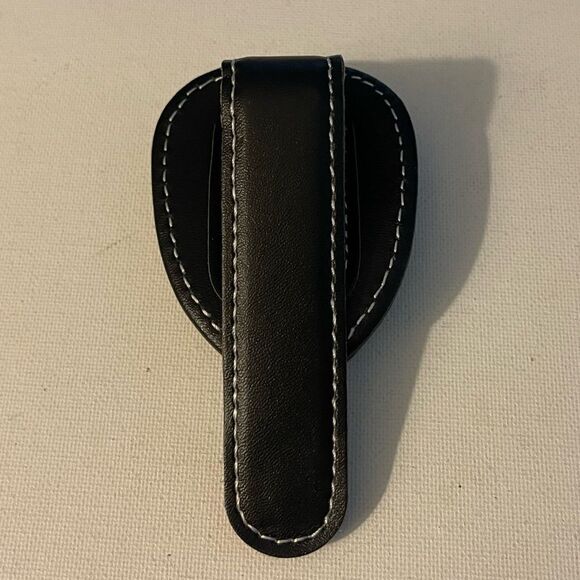 Mazda Logo Sunglass Holder for Car Black PU Leather NWT - Picture 6 of 9